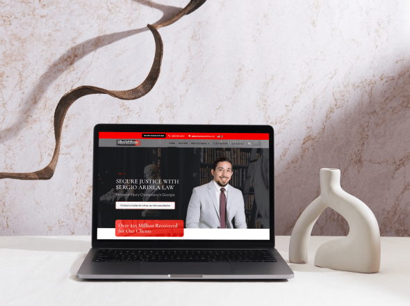 Homepage redesign for Sergio Ardila Law Firm