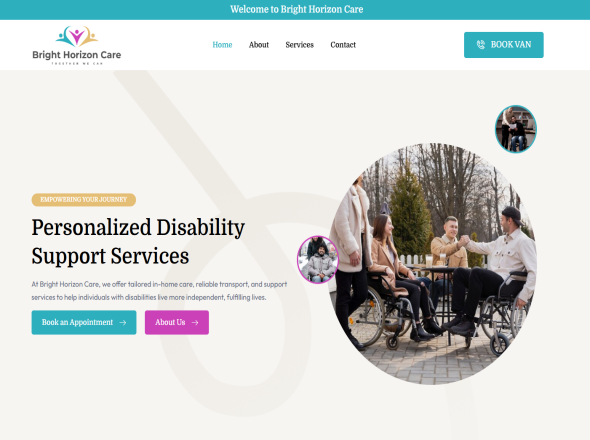 Bright Horizon Care – Disability Support Services Website