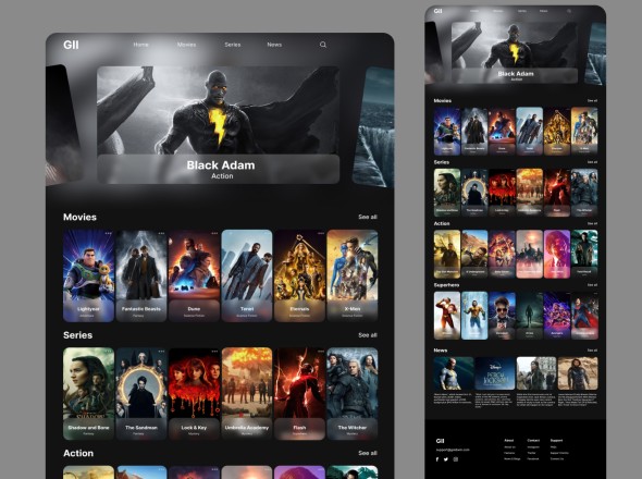 Movie Web Ui Design