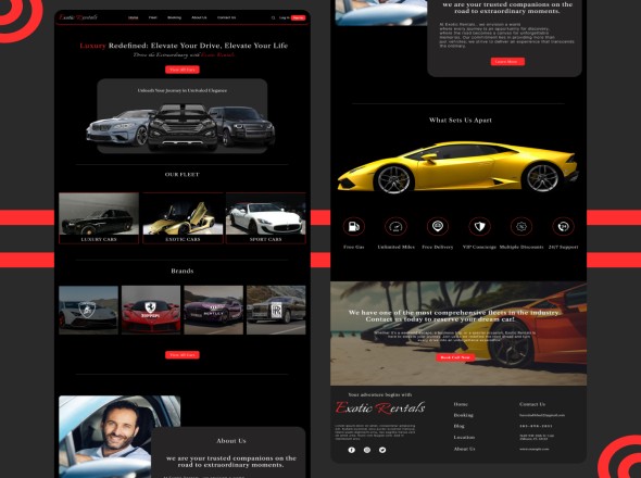 Car Rentel Landing Page Design