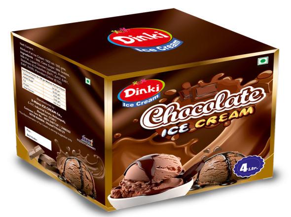 Chocolate Ice Cream 4L Packaging Design