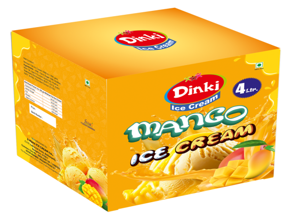 Mango Ice Cream 4L Packaging Design