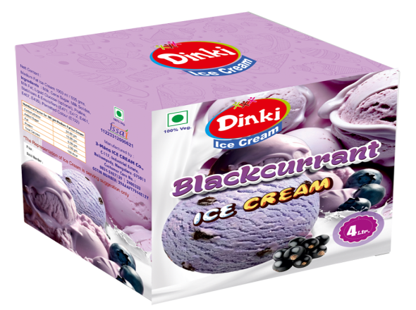 Blackcurrant Ice Cream 4L Packaging Design