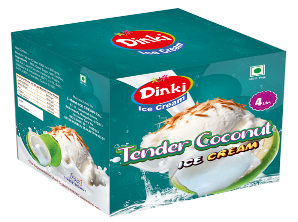 Tender Coconut Ice Cream 4L Packaging Design