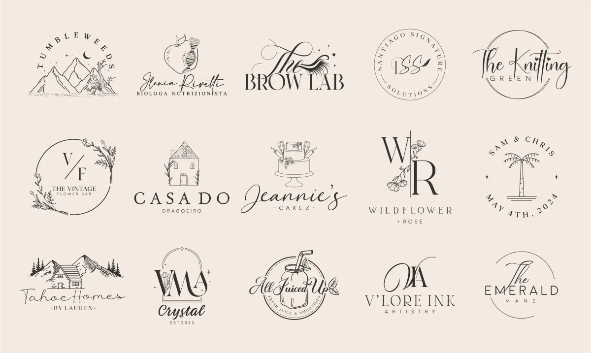 I will create boho, botanical, whimsical, and floral logo design