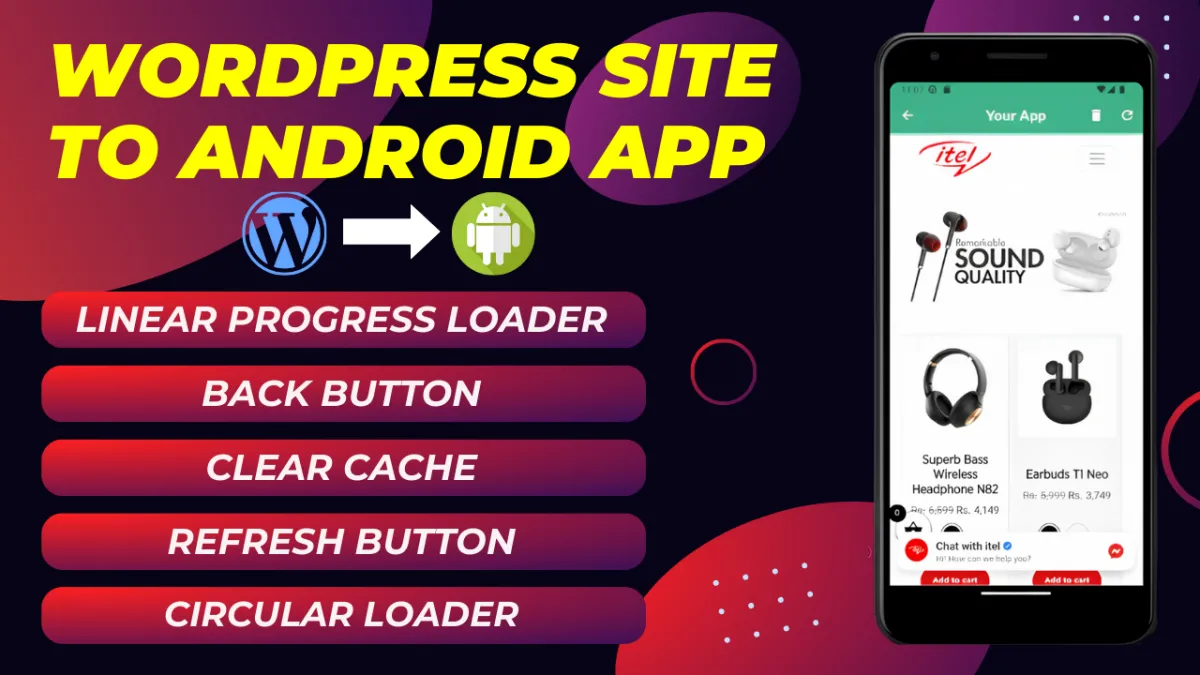 Convert Wordpress website to android app apk using webview